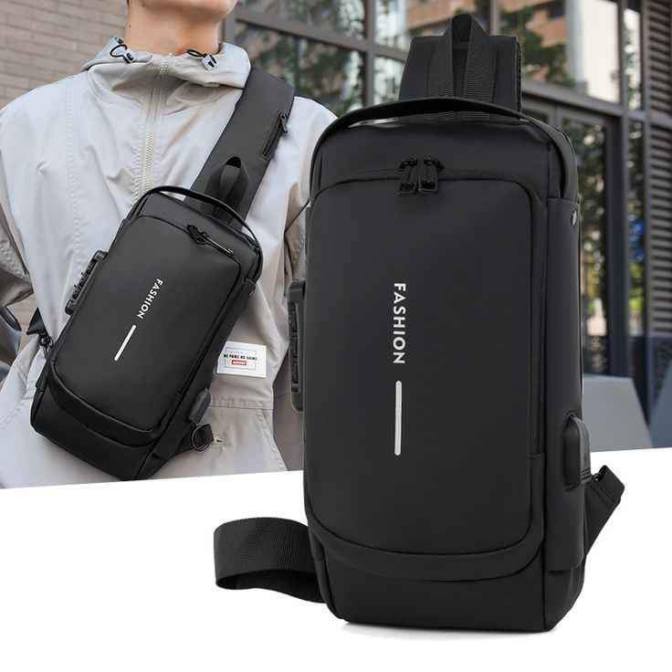 Canguro bolso antirrobo para hombre NEGRO SOLO